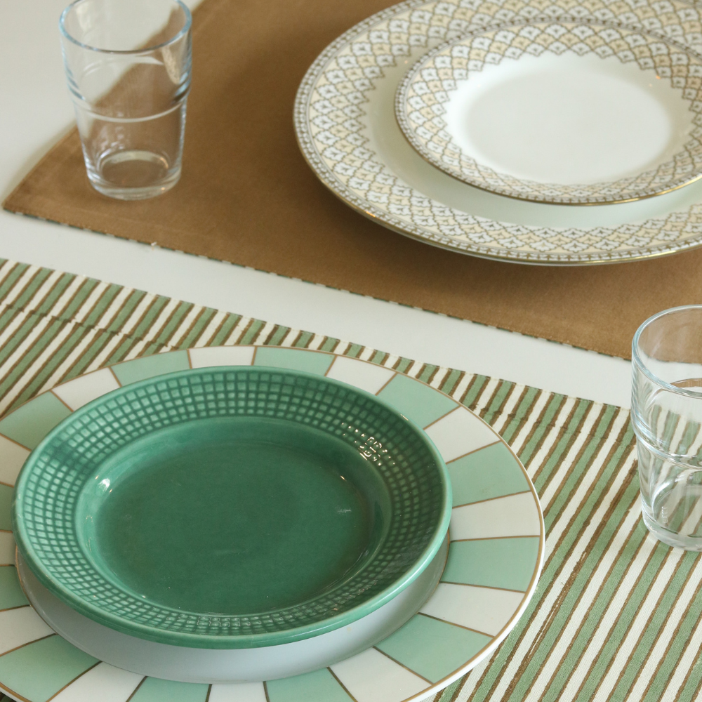 Sage Mirage & Tan Placemats