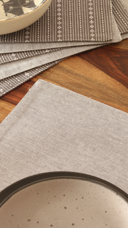 Woven Winter Grey Placemats