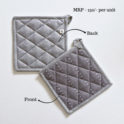 Wipeable & Reversible Pot Holder - Grey