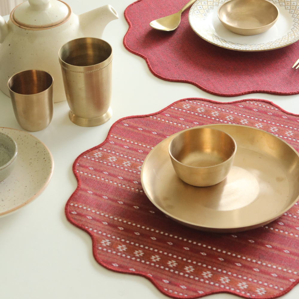 Woven Ruby Red Placemats