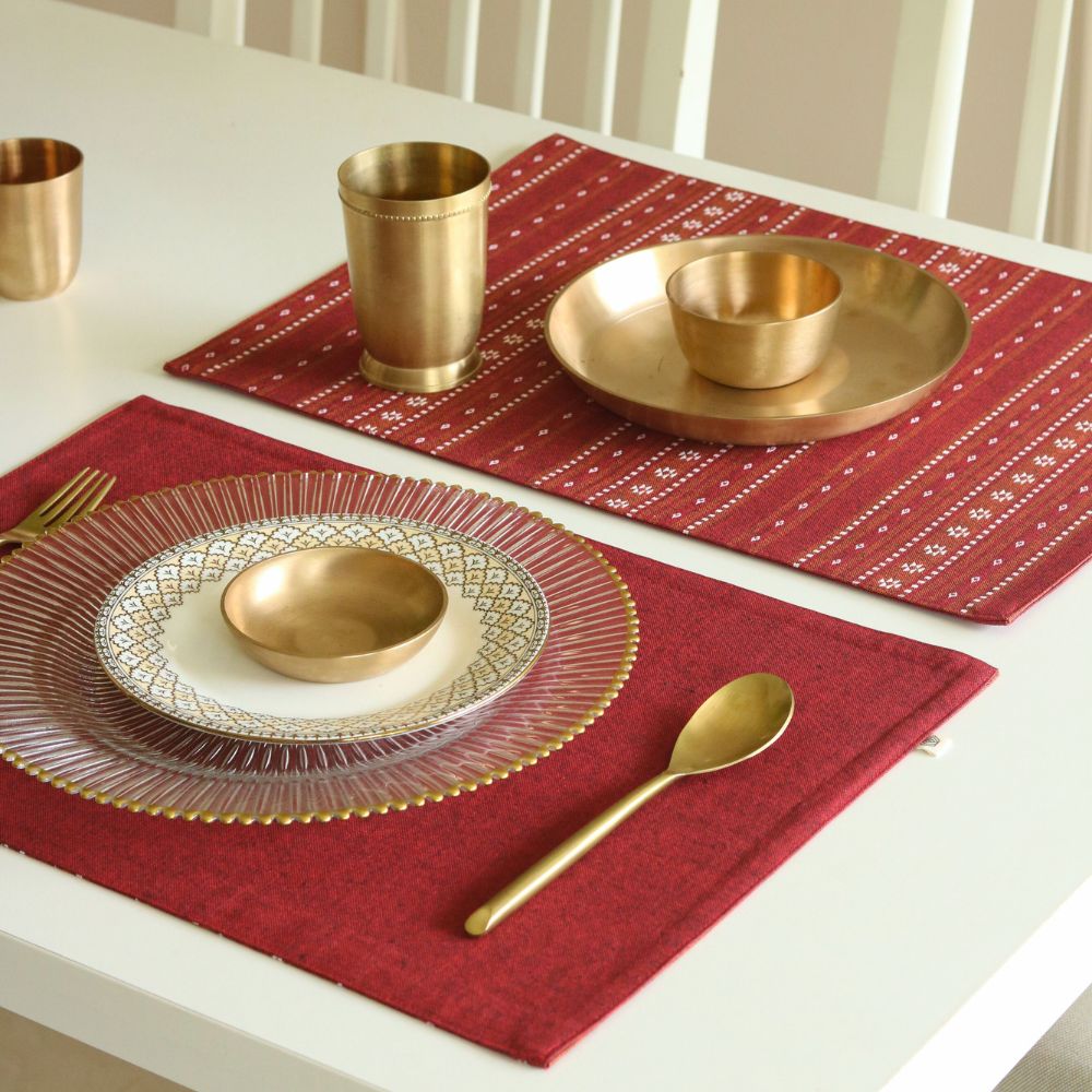 Woven Ruby Red Placemats