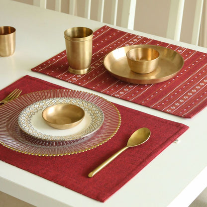 Woven Ruby Red Placemats
