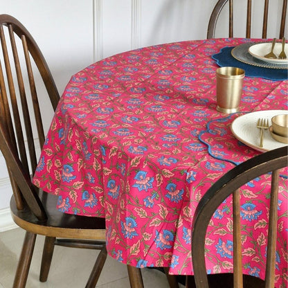 Royal Fuschia Tablecloth 4 Seater Round (60”) Royal Fuschia