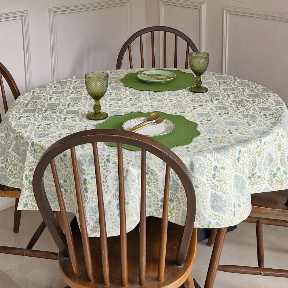 Riverside Tablecloth Blue Green