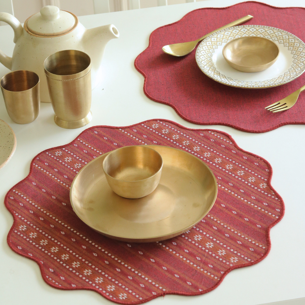 Woven Ruby Red Placemats
