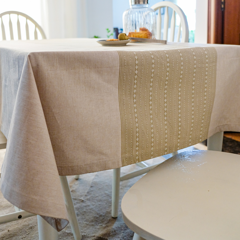 Woven Desert Sand Tablecloth