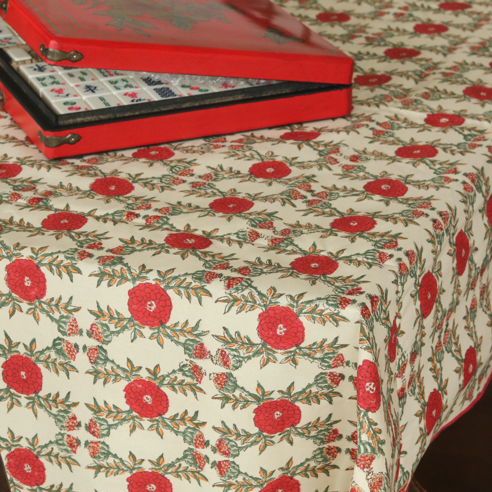 Field of Poppies Mahjong Tablecloth