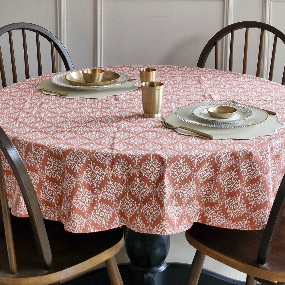 Agra Red Tablecloth