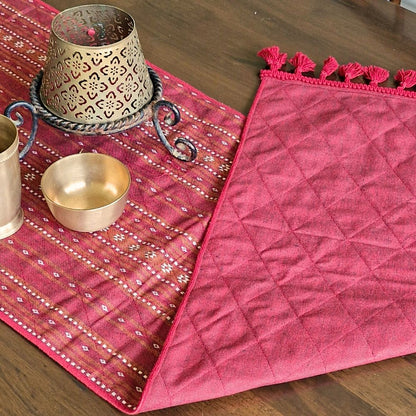 Woven Ruby Red Reversible Runner