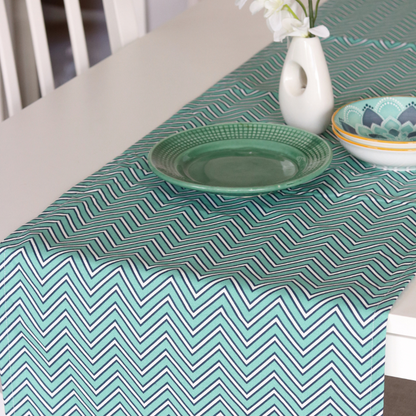 Tranquil Teal (Chevron) - Runner