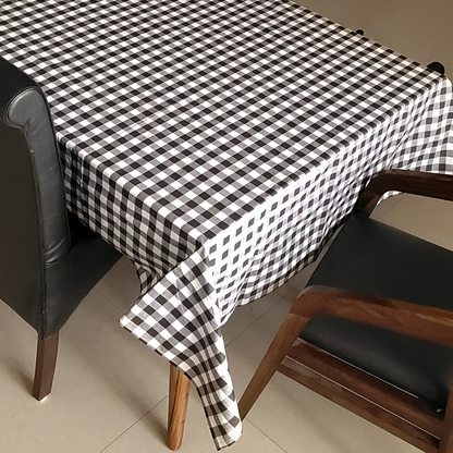 Bed & Breakfast - Black Gingham checks Tablecloth