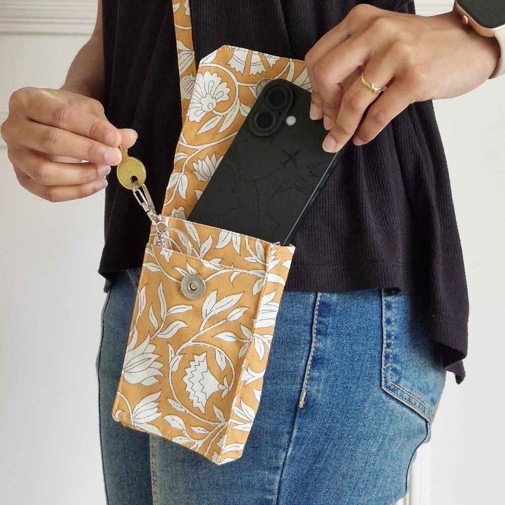 Mustard Fields Mobile Pouch