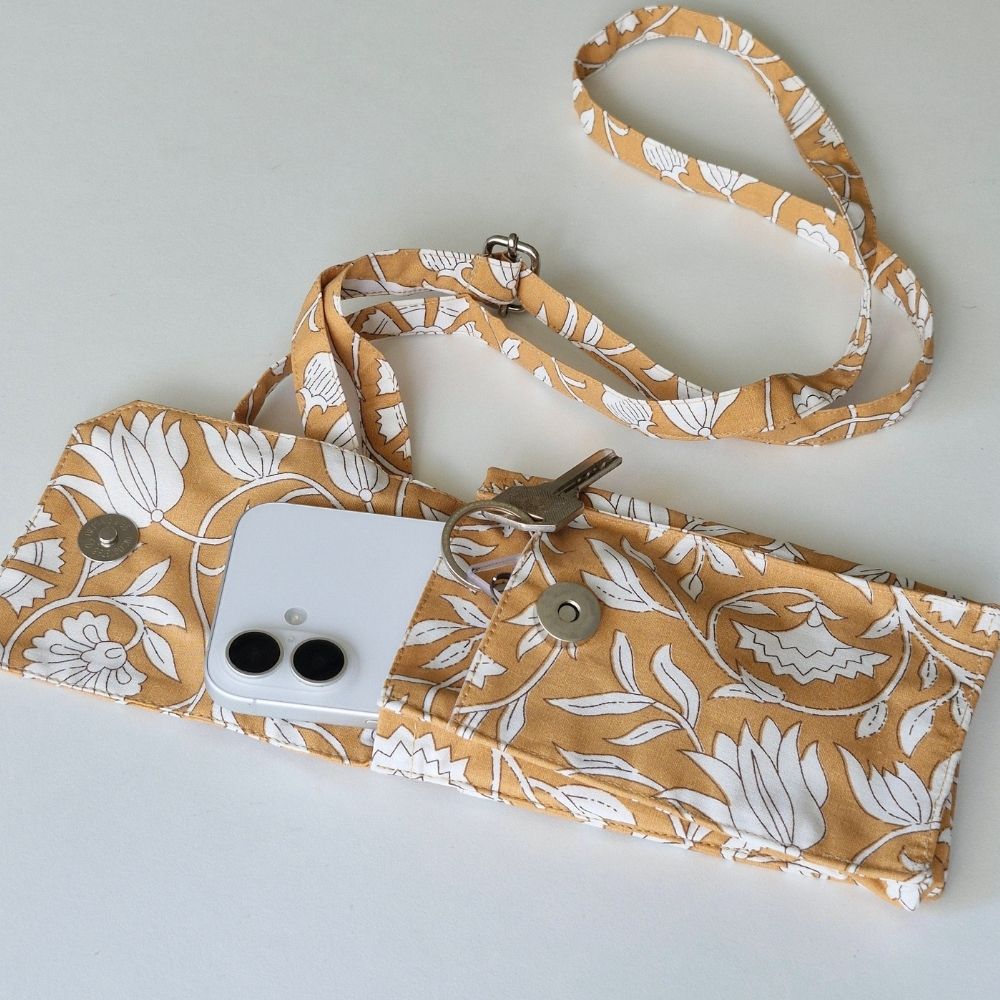 Mustard Fields Mobile Pouch