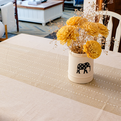 Woven Desert Sand Tablecloth