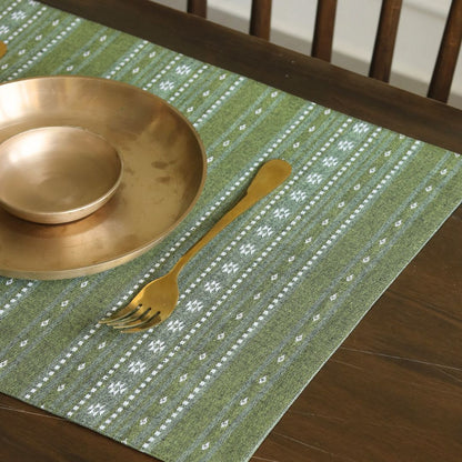 Woven Moss Green Placemats