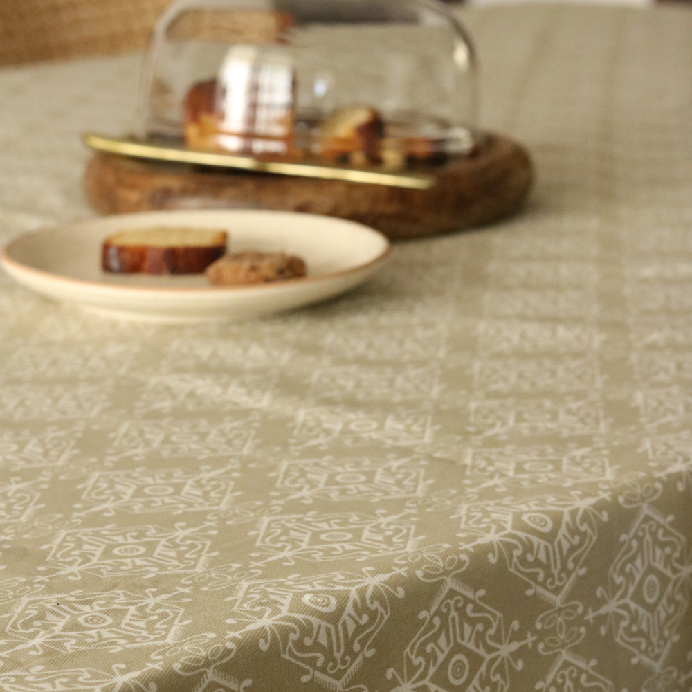 Dholpur Beige Tablecloth