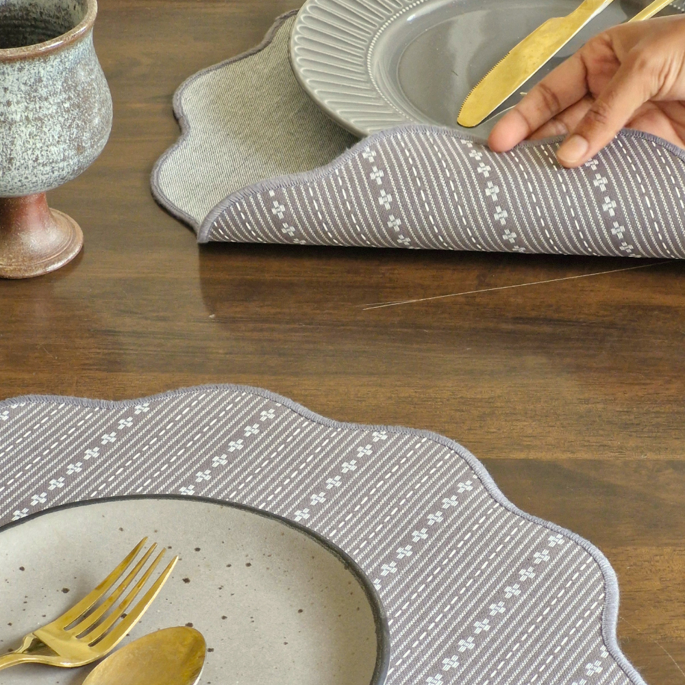 Woven Winter Grey Placemats