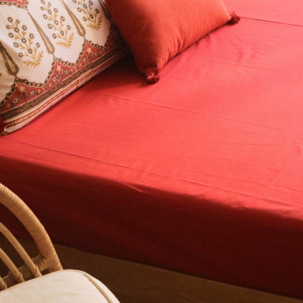Rust Orange Bedsheet