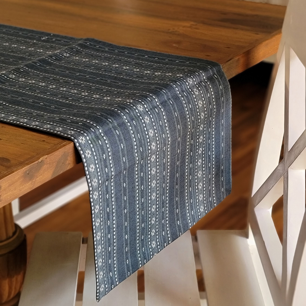 Woven Aegean Blue Runner Aegean Blue