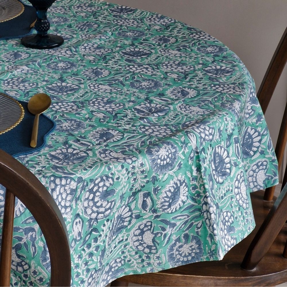 Tranquil Teal Tablecloth