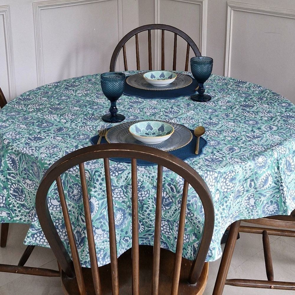 Tranquil Teal Tablecloth