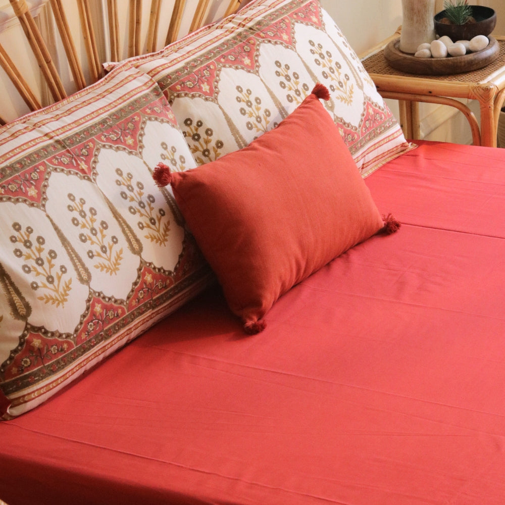 Rust Orange Bedsheet