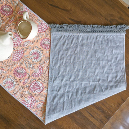 Blushing Meadows Reversible Runner Peach & Pink