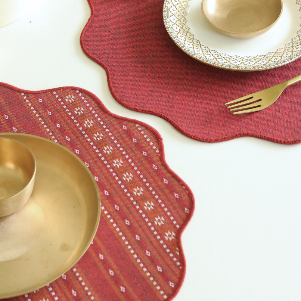 Woven Ruby Red Placemats