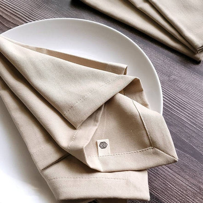 White Sand (Beige) - Cotton Table Napkins