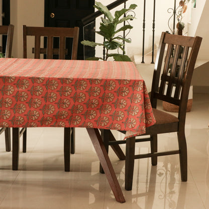 Festive Coral Tablecloth