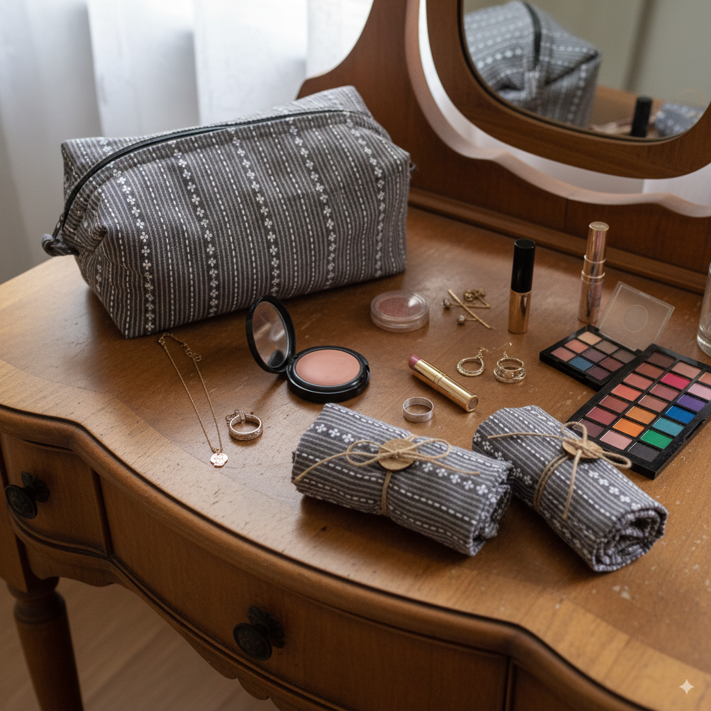 Tuck & Go Pouch - Woven Winter Grey