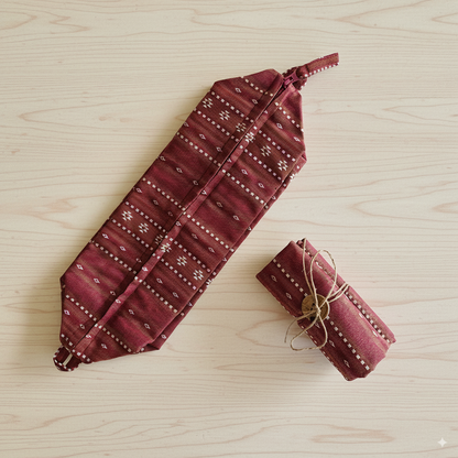 Tuck & Go Pouch - Woven Ruby Red