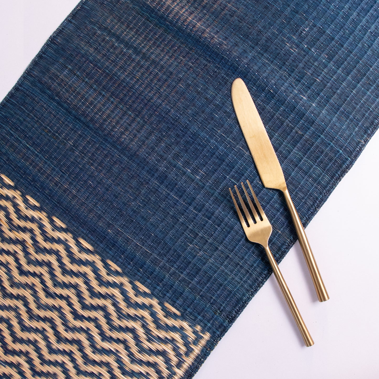 Masland Handwoven Madur Reed Runner - Blue