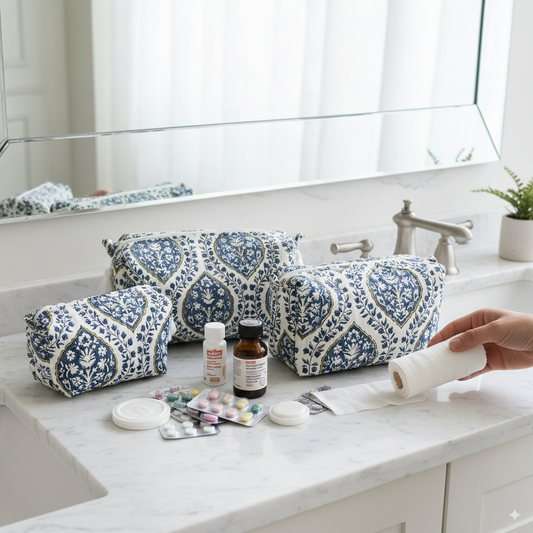 Quilted Pouches - Morning Dew