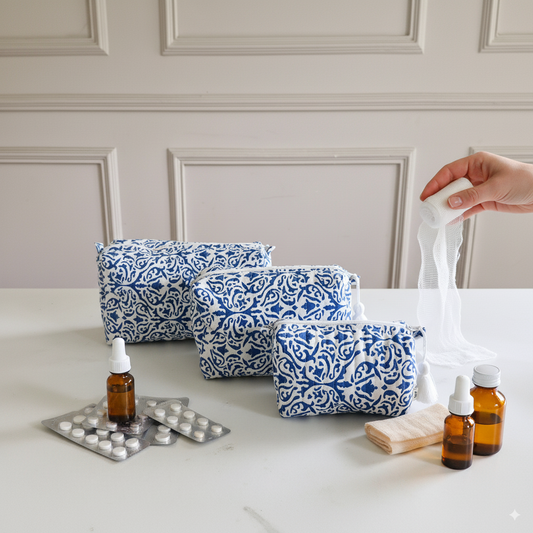 Quilted Pouches - Whispers of the Sea