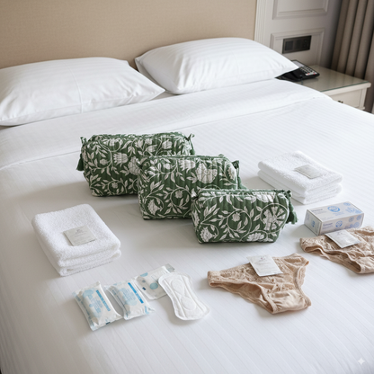 Quilted Pouches - Forest Pine