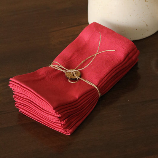 Coral Red - Cotton Table Napkins