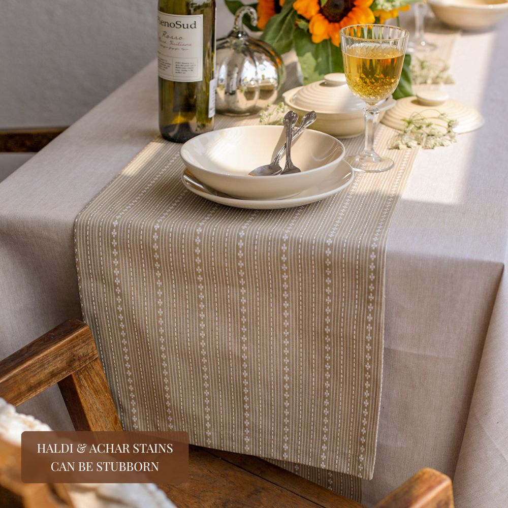 Woven Desert Sand Tablecloth
