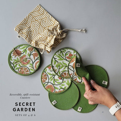 Cotton Coasters Secret Garden