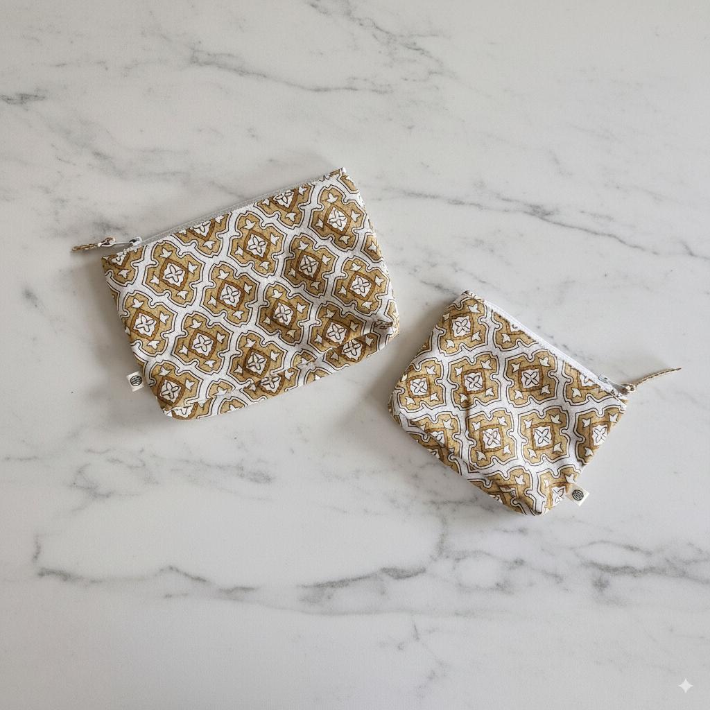 Handy Zip Pouches - Chai & Toast