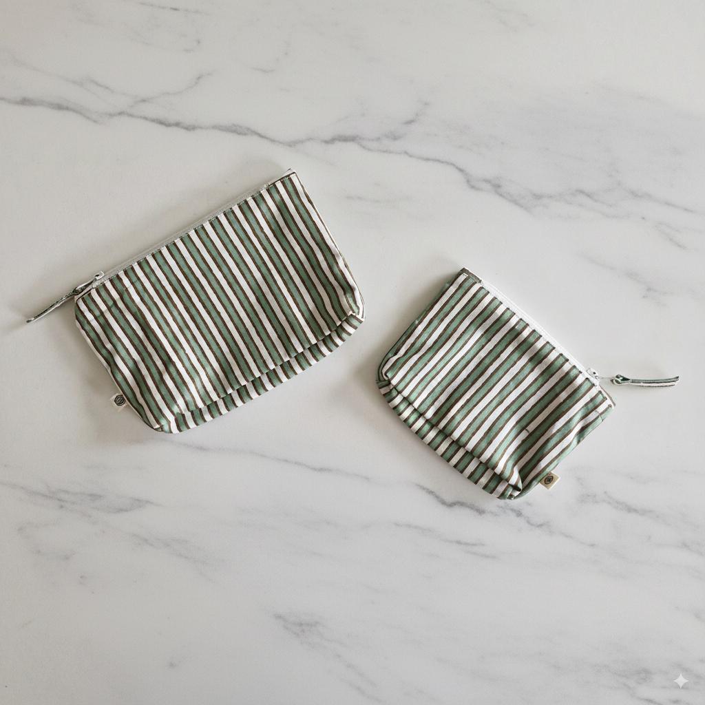 Handy Zip Pouches - Sage Mirage