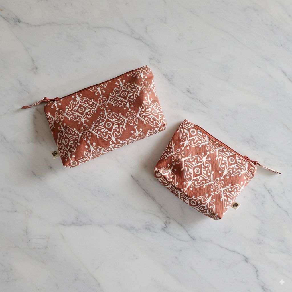 Handy Zip Pouches - Agra Red