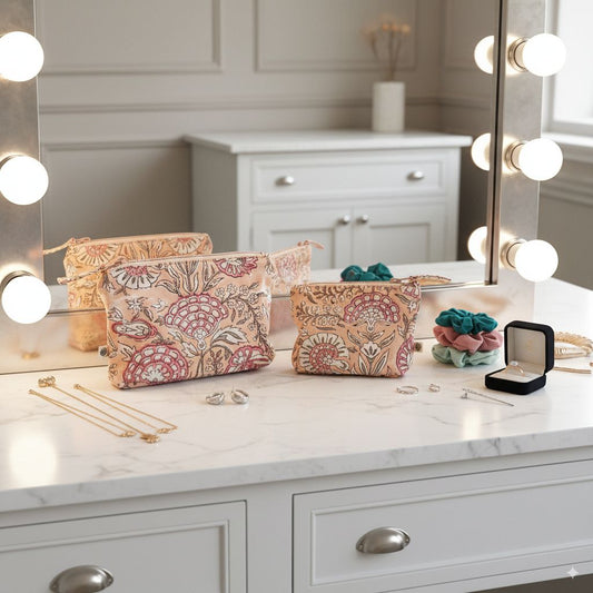 Handy Zip Pouches - Blushing Meadows