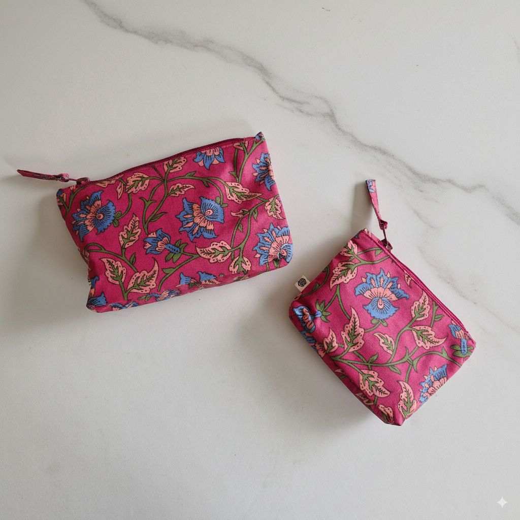 Handy Zip Pouches - Royal Fuschia