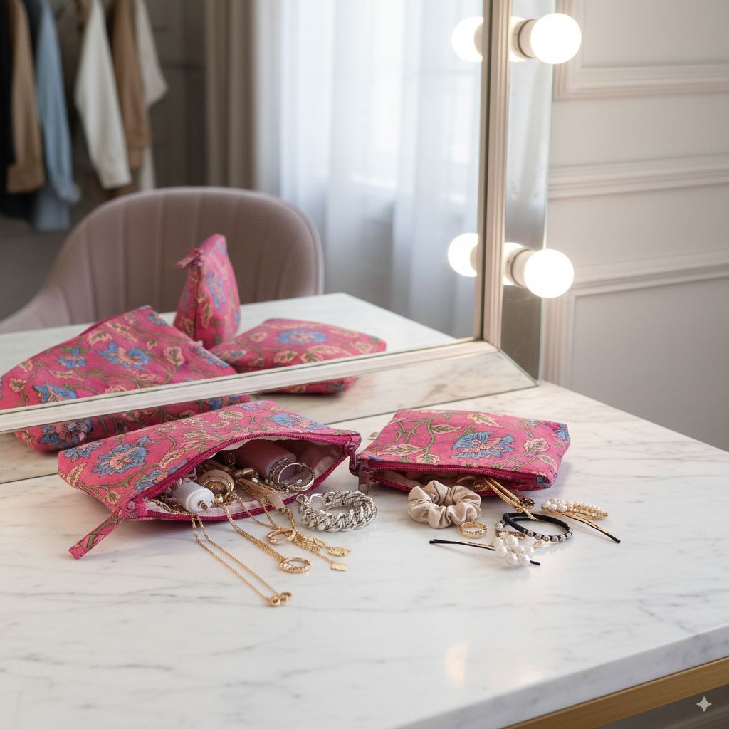 Handy Zip Pouches - Royal Fuschia