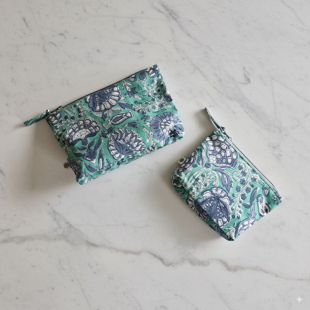 Handy Zip Pouches - Tranquil Teal