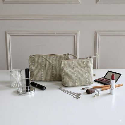 Handy Zip Pouches - Woven Desert Sand