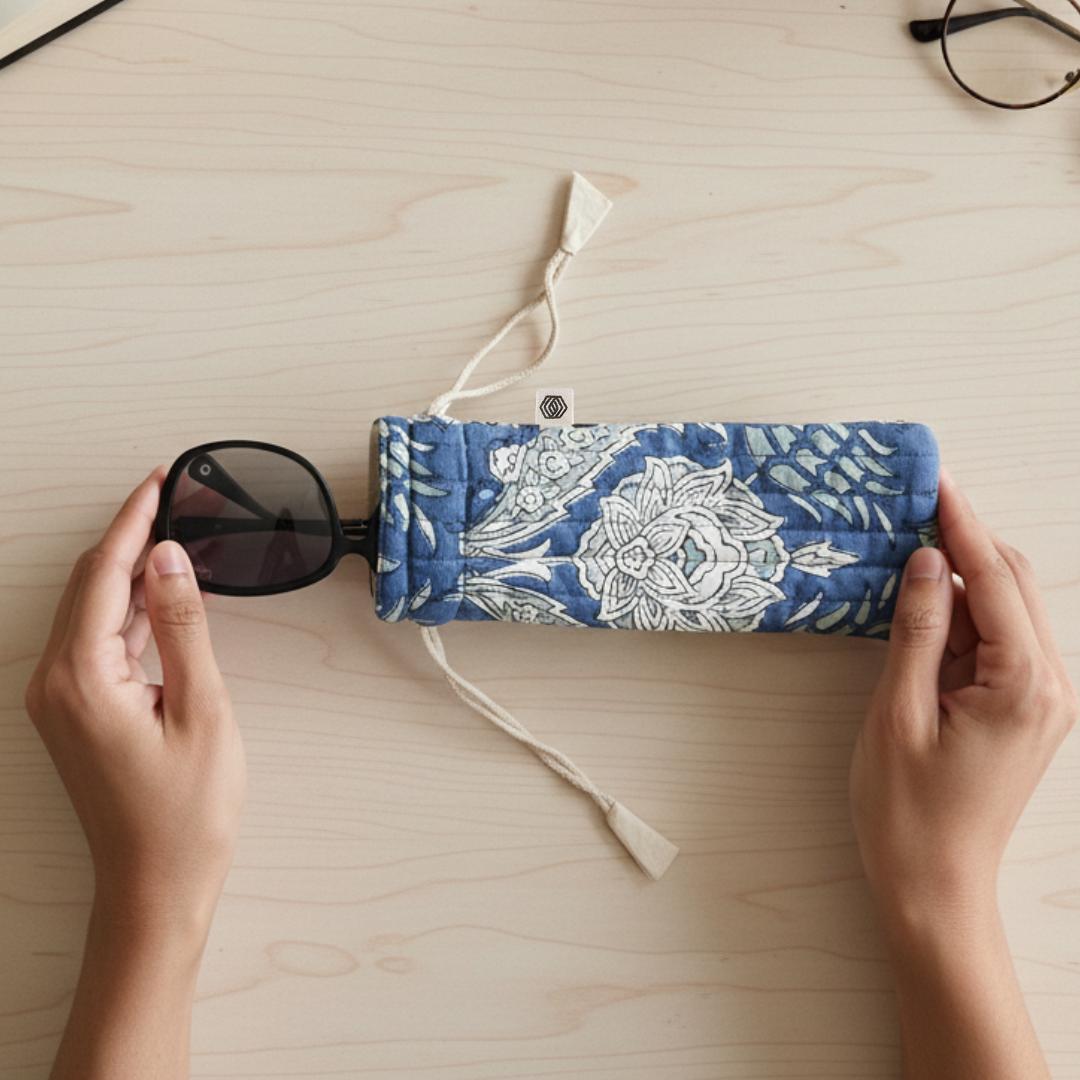 Optical Pouch - Stormy Skies Blue