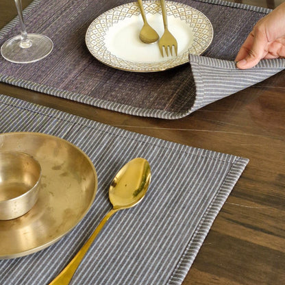 Drifting Wood Hybrid Placemats Rectangle (12" x 17") Gray