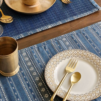 Woven Aegean Blue Hybrid Placemats
